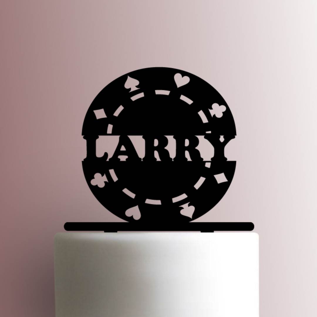 Poker Chip - Acrylic Cake Topper