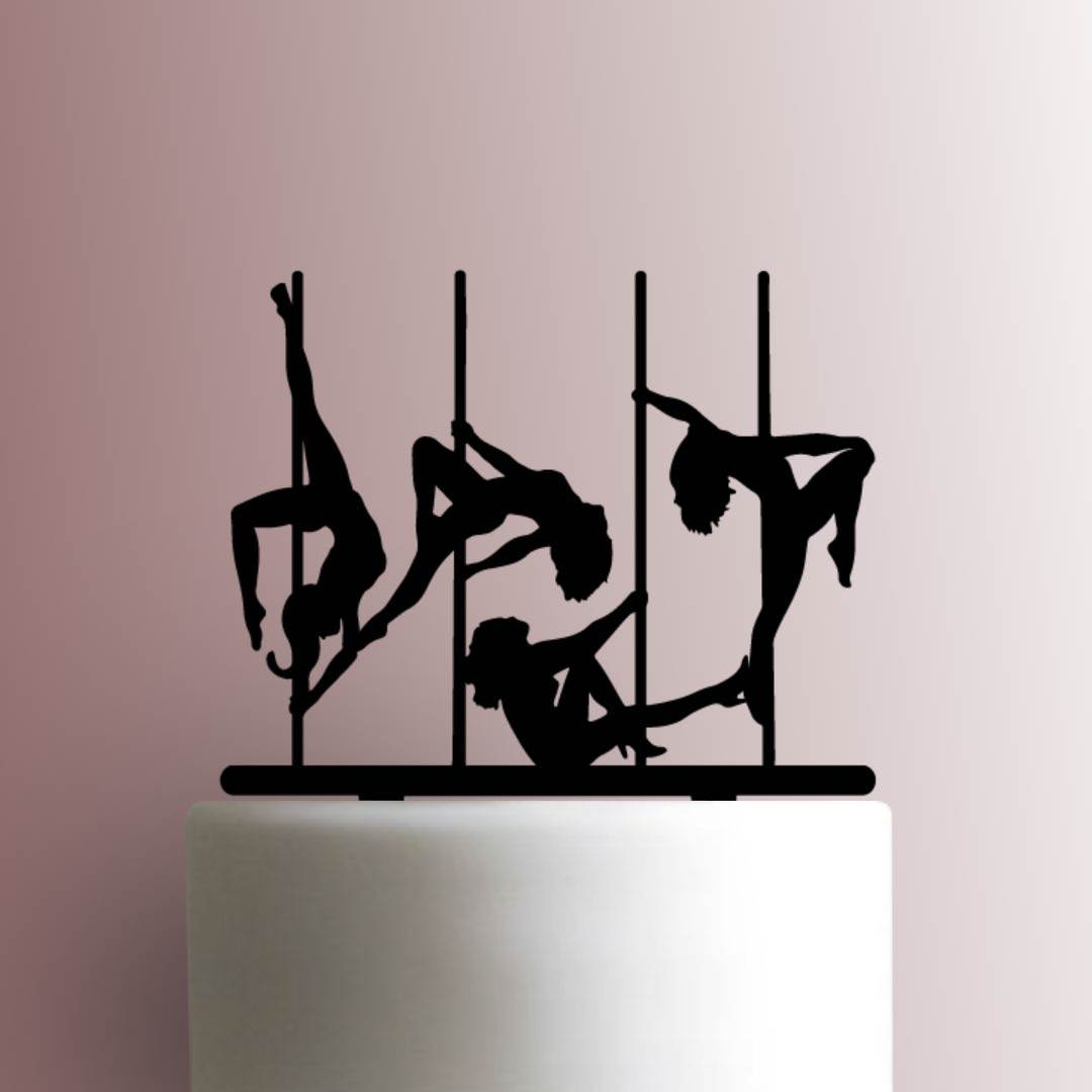 Pole Dancers - Acrylic Cake Topper