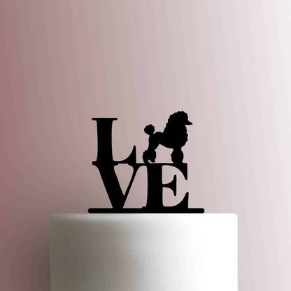 Poodle Dog Love - Acrylic Cake Topper