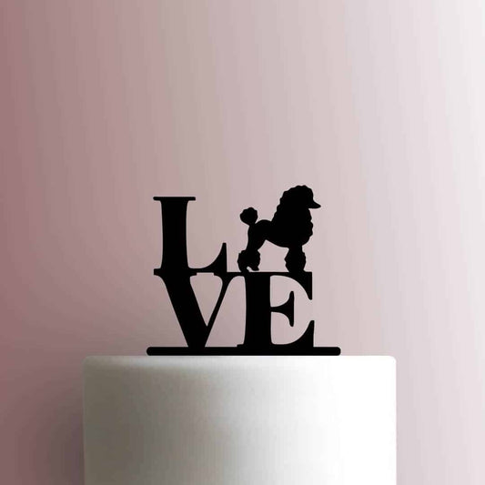 Poodle Dog Love - Acrylic Cake Topper