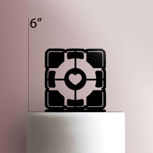 Portal ? Companion Cube- Acrylic Cake Topper