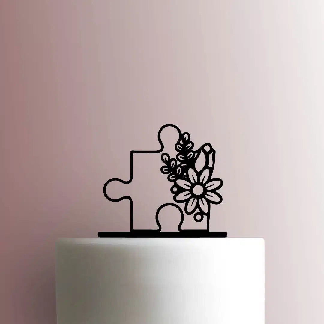Puzzle Flower - Acrylic Cake Topper