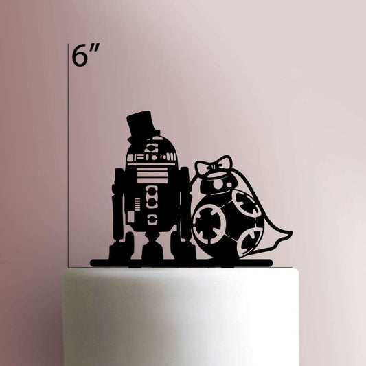 Star Wars ? R2-D2 and BB-8 Wedding- Acrylic Cake Topper