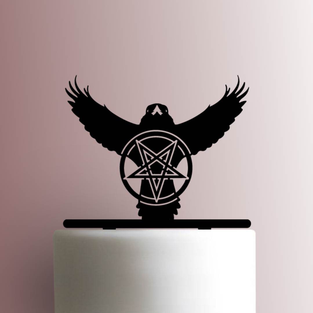 Raven Pentagram - Acrylic Cake Topper