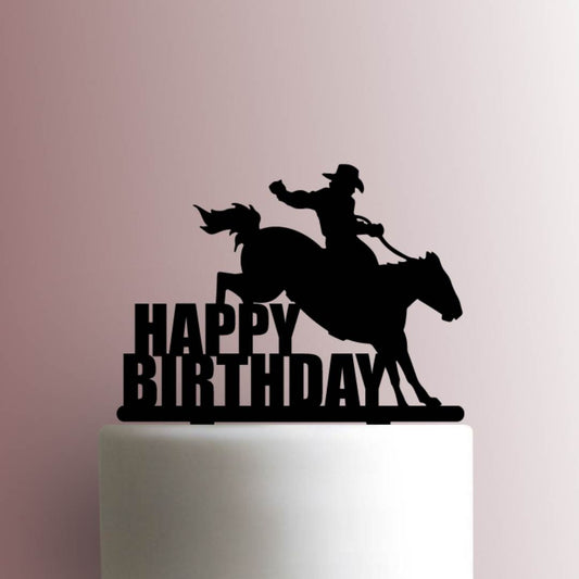 Rodeo Happy Birthday- Acrylic Cake Topper