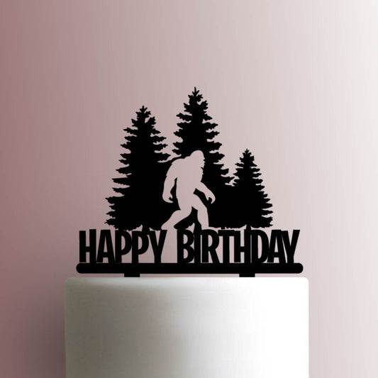 Sasquatch Happy Birthday - Acrylic Cake Topper