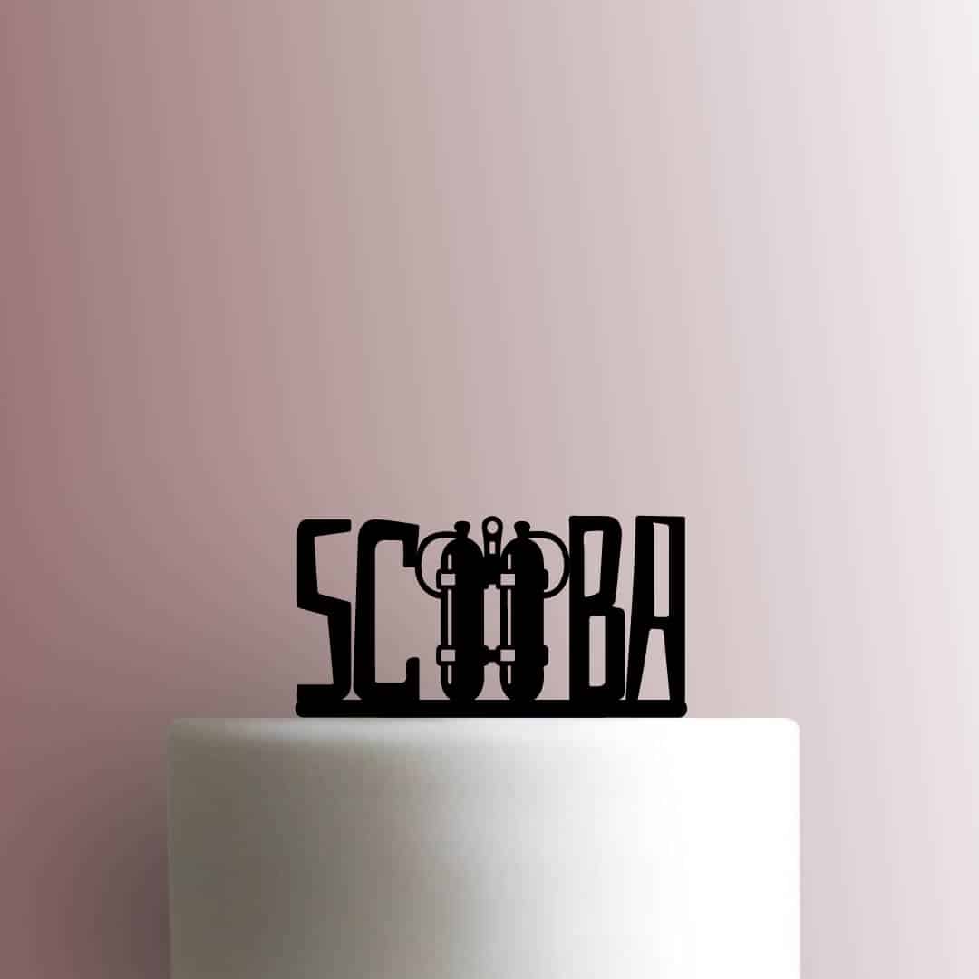 Scuba - Acrylic Cake Topper