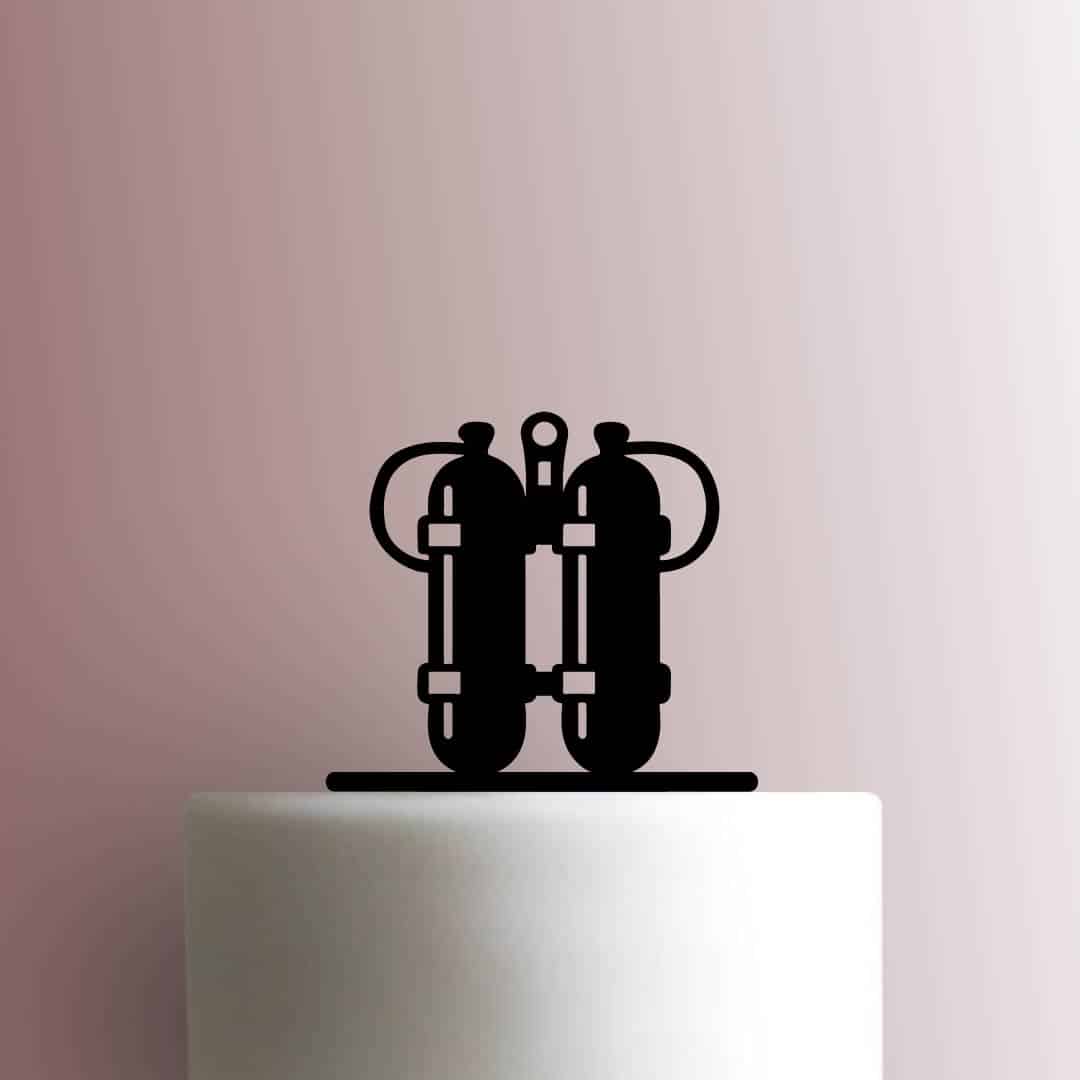 Scuba Tanks - Acrylic Cake Topper