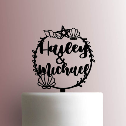 Sea Wedding Name - Acrylic Cake Topper