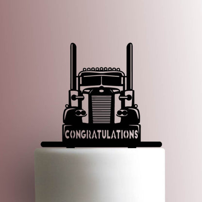 Semi Truck Congratulations - Acrylic Cake Topper