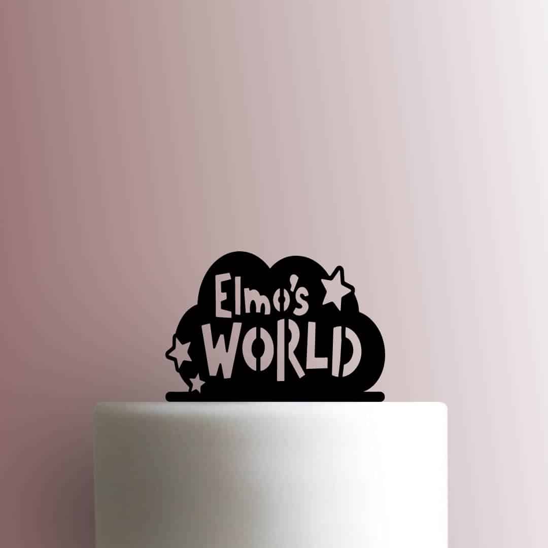 Sesame Street ? Elmos World Logo - Acrylic Cake Topper