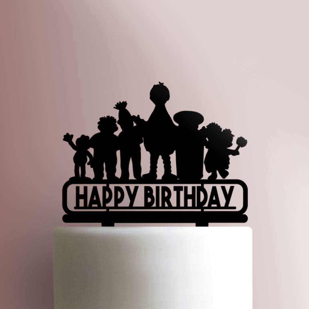 Sesame Street Happy Birthday- Acrylic Cake Topper