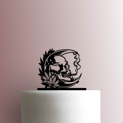 Skull Smoking - Acrylic Cake Topper
