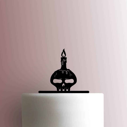Skull with Candle - Acrylic Cake Topper