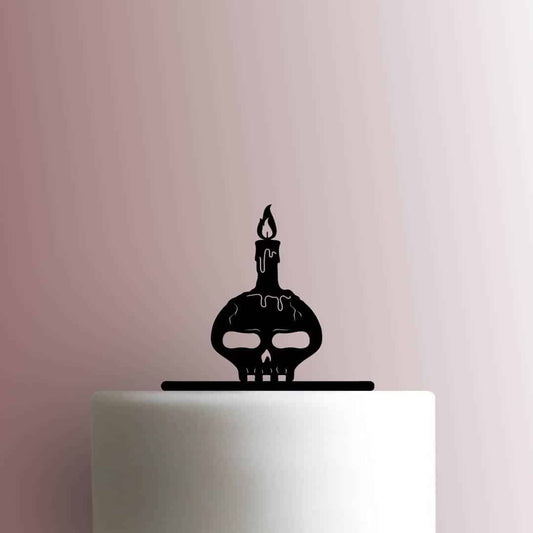 Skull with Candle - Acrylic Cake Topper