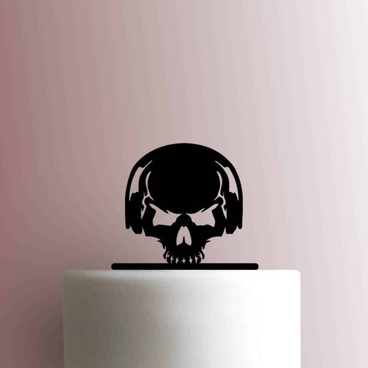 Skull with Headphones - Acrylic Cake Topper