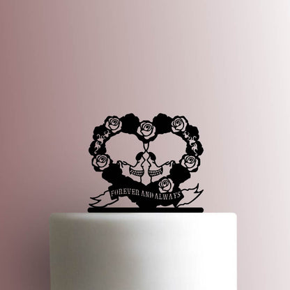 Skulls Forever and Always - Acrylic Cake Topper