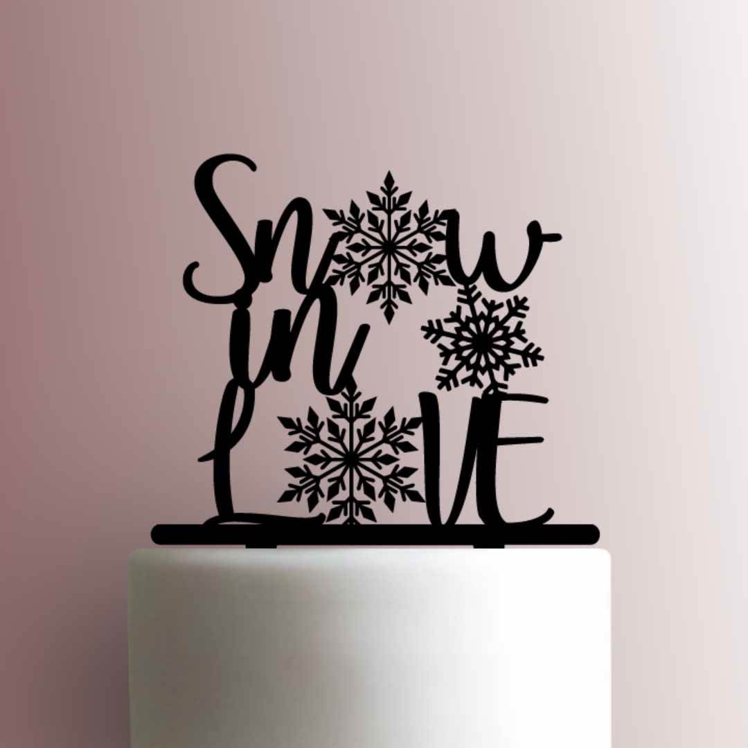 Snow in Love- Acrylic Cake Topper