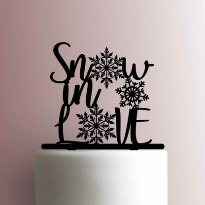 Snow in Love- Acrylic Cake Topper