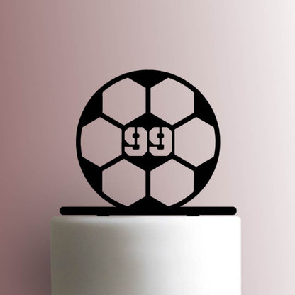 Soccer Ball Number - Acrylic Cake Topper