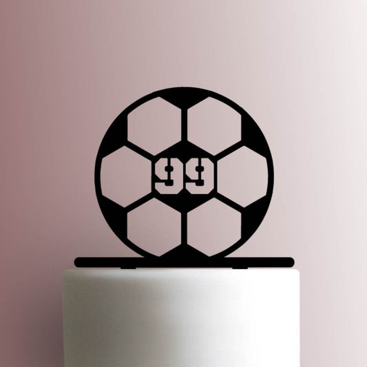 Soccer Ball Number - Acrylic Cake Topper