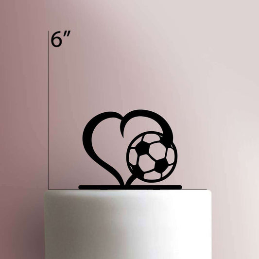 Soccer Love- Acrylic Cake Topper