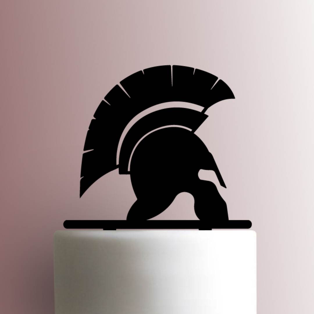 Spartan Soldier Helmet - Acrylic Cake Topper