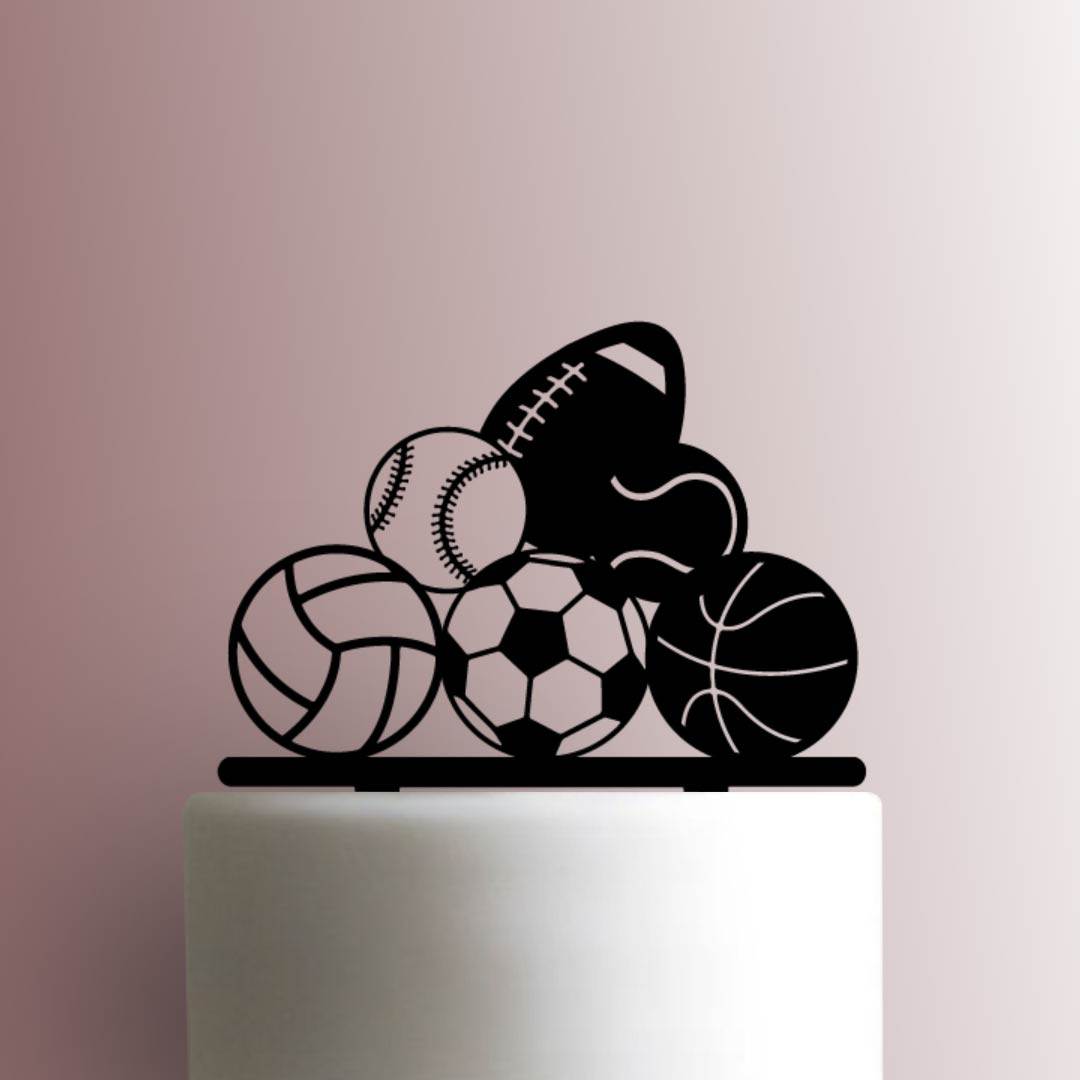 Sports Balls - Acrylic Cake Topper