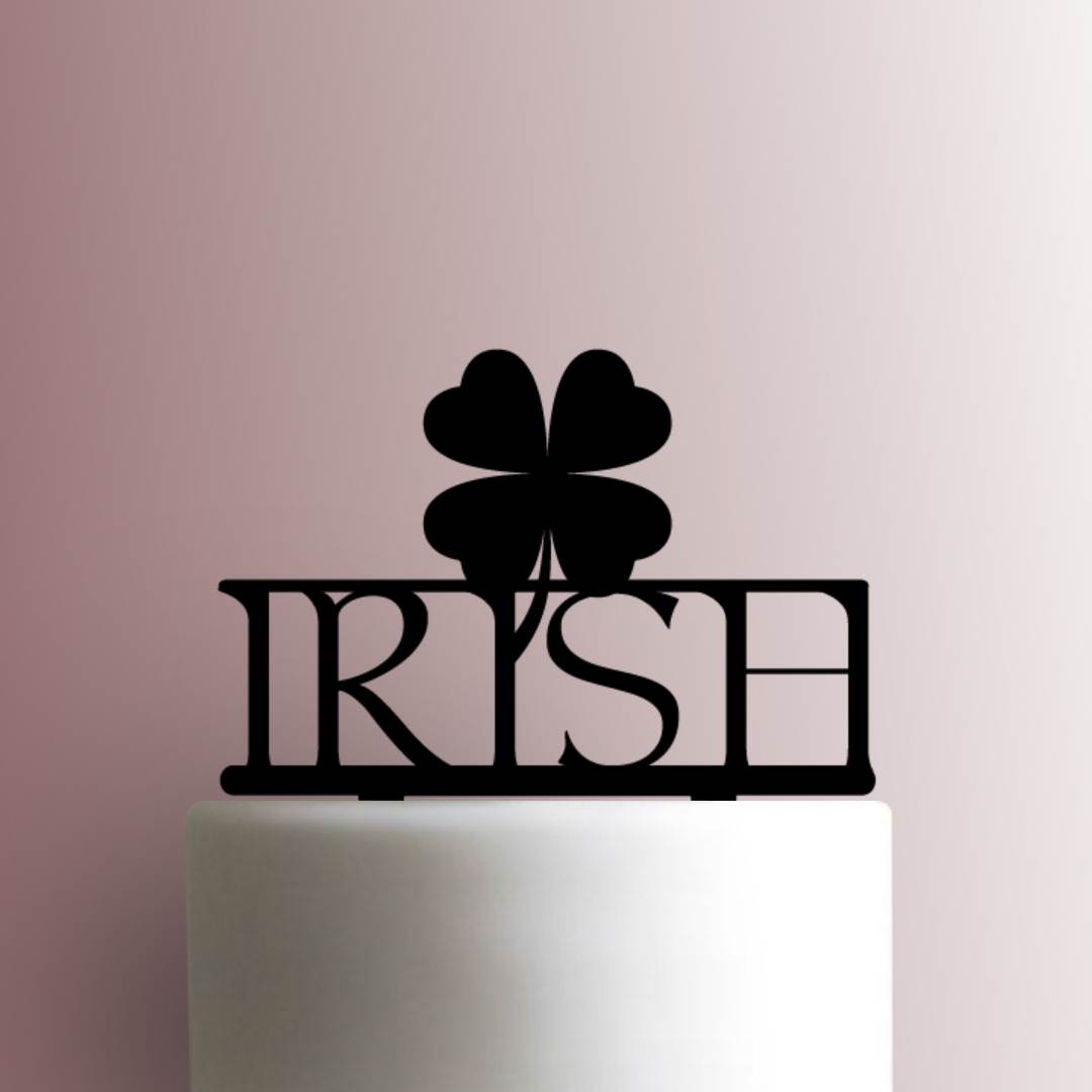 St Patricks Day ? Irish Four Leaf Clover Shamrock - Acrylic Cake Topper