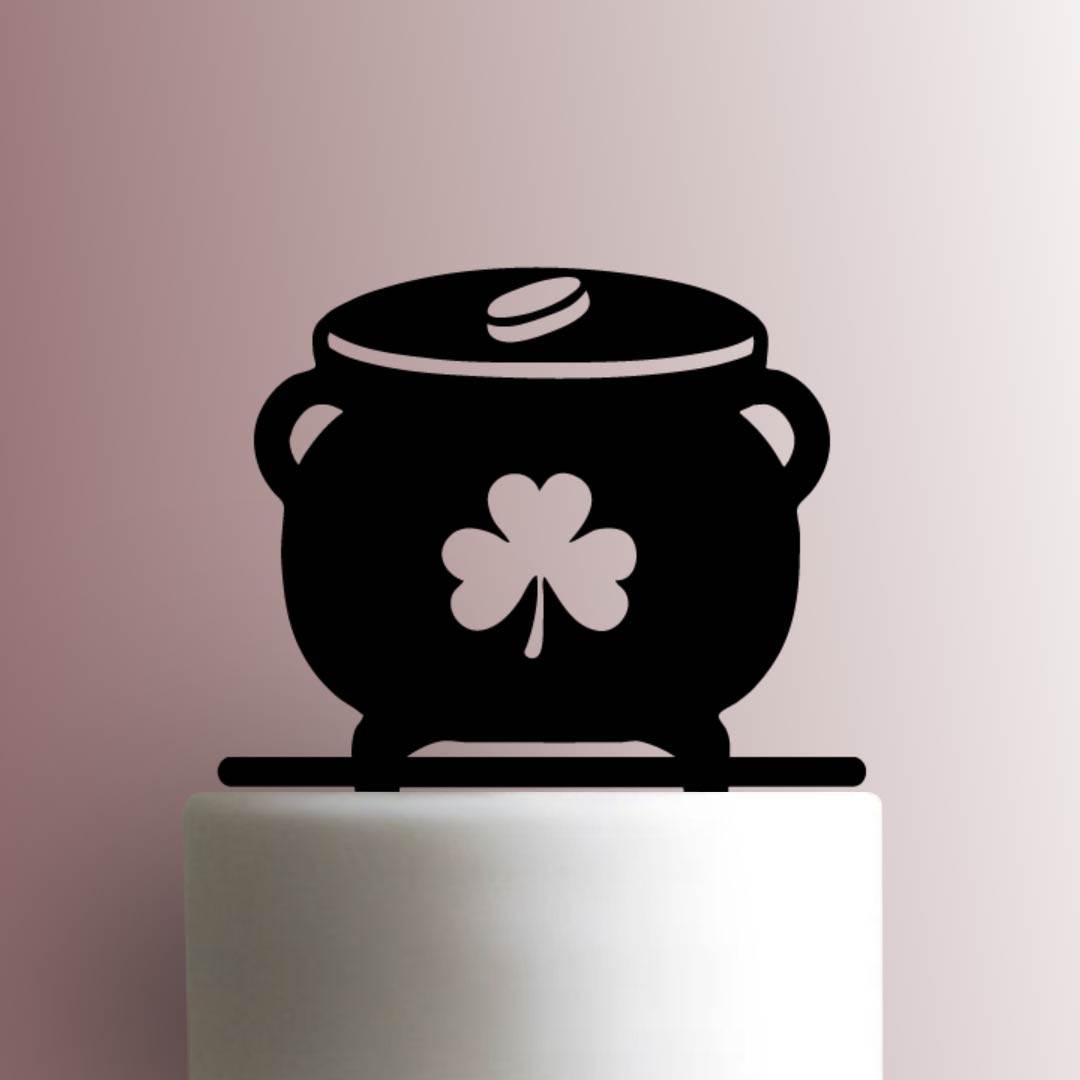 St Patricks Day ? Pot of Gold - Acrylic Cake Topper