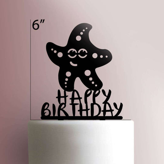 Starfish Happy Birthday- Acrylic Cake Topper
