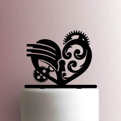Steampunk Heart - Acrylic Cake Topper