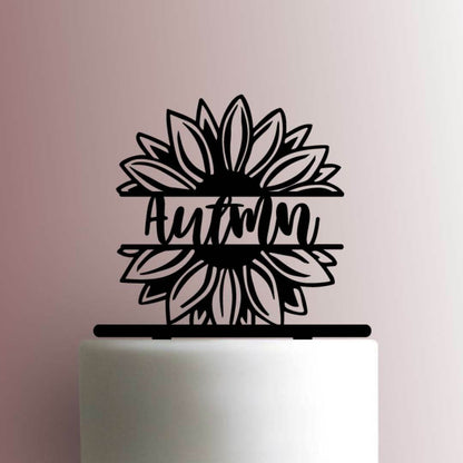 Sunflower Name - Acrylic Cake Topper