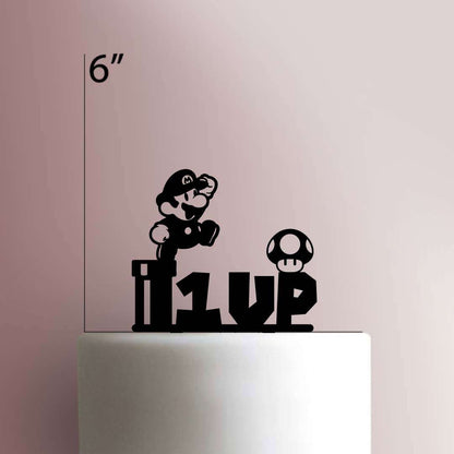 Super Mario ? 1 Up- Acrylic Cake Topper