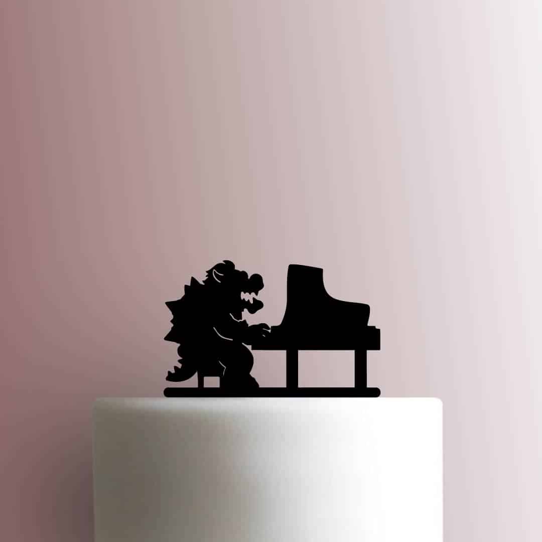 Super Mario ? Bowser Playing Piano - Acrylic Cake Topper