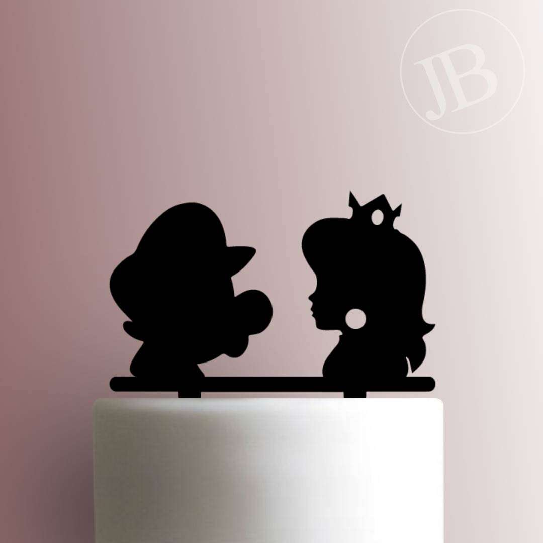 Super Mario ? Mario and Peach- Acrylic Cake Topper