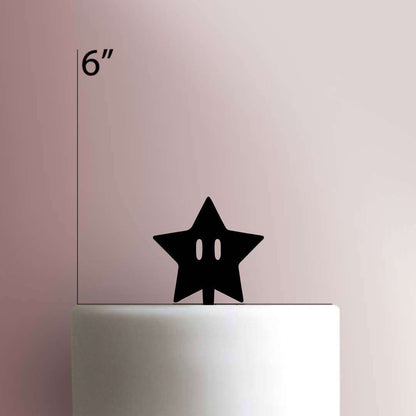 Super Mario ? Star- Acrylic Cake Topper