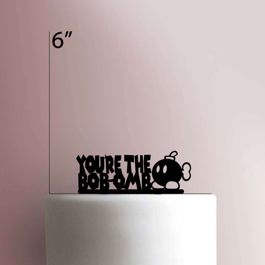 Super Mario ? You?re the Bomb- Acrylic Cake Topper