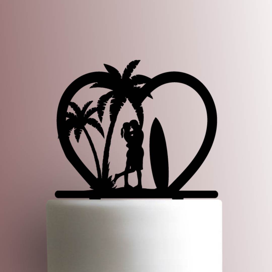 Surfer Couple - Acrylic Cake Topper