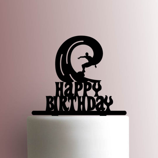 Surfer Happy Birthday - Acrylic Cake Topper