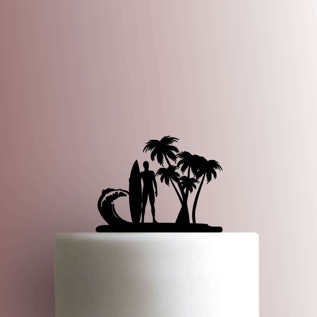 Surfing Day - Acrylic Cake Topper