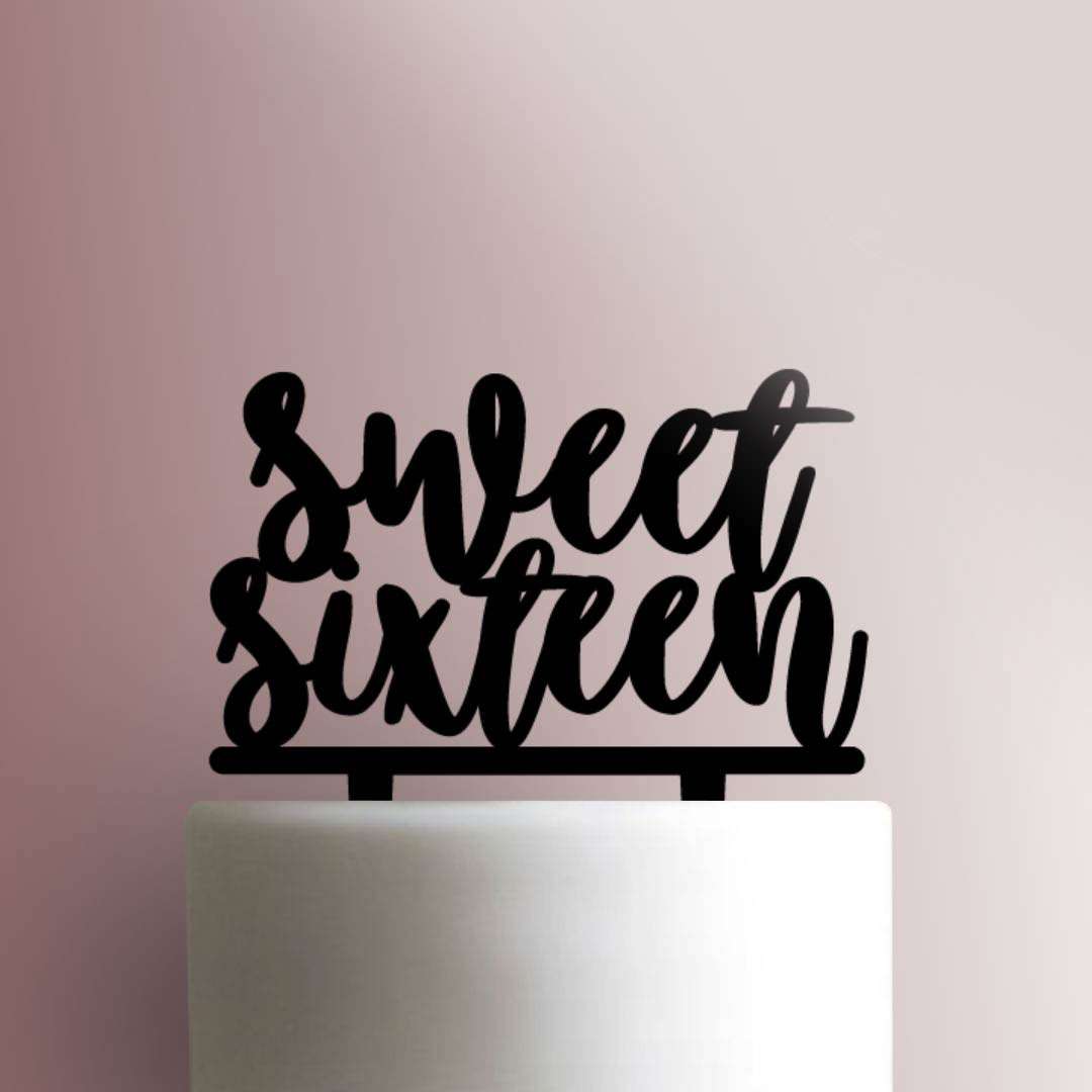 Sweet Sixteen- Acrylic Cake Topper