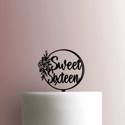 Sweet Sixteen Flower - Acrylic Cake Topper