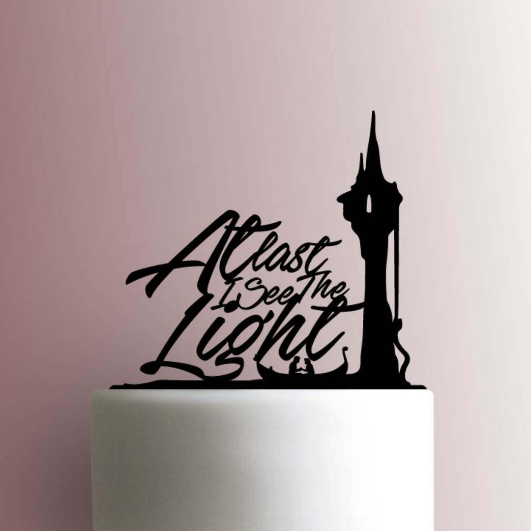 Tangled ? At Last I See the Light - Acrylic Cake Topper