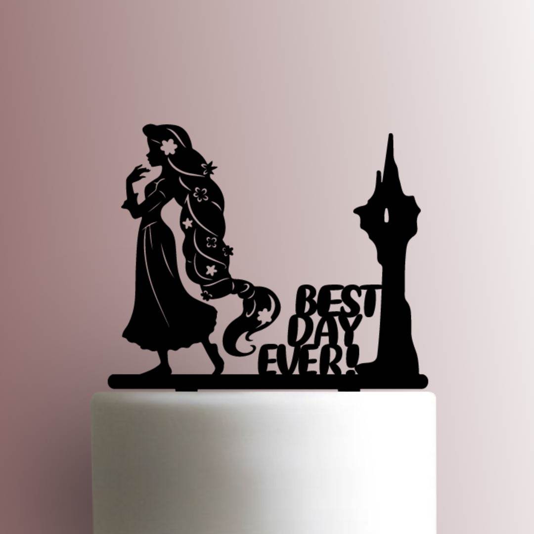 Tangled ? Best Day Ever - Acrylic Cake Topper