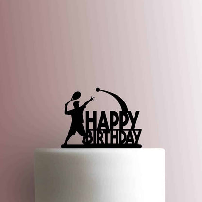 Tennis Happy Birthday - Acrylic Cake Topper