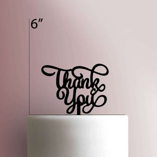 Thank You- Acrylic Cake Topper