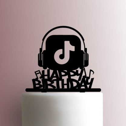 Tik Tok Happy Birthday - Acrylic Cake Topper