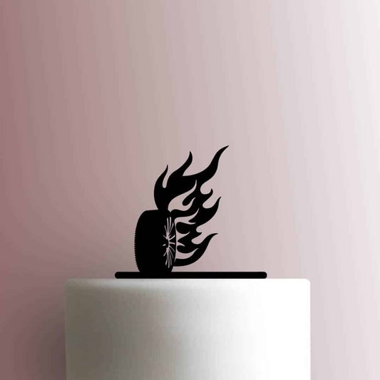 Tire in Flames - Acrylic Cake Topper