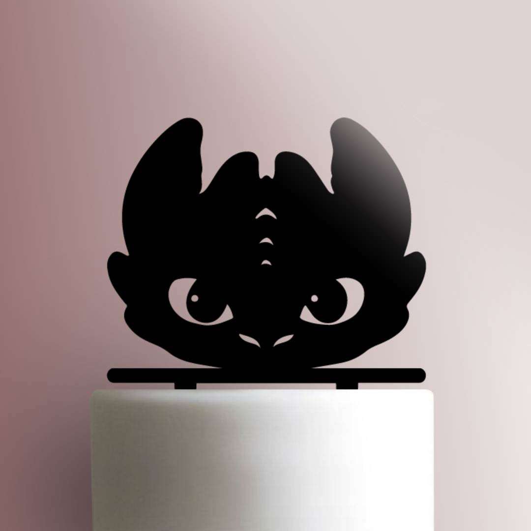 Toothless How to Train Your Dragon Face- Acrylic Cake Topper